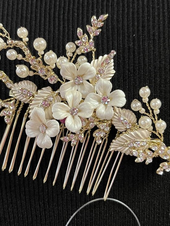 Bridal Hair Clip Bel Aire 2055 Gold NWT main image 4
